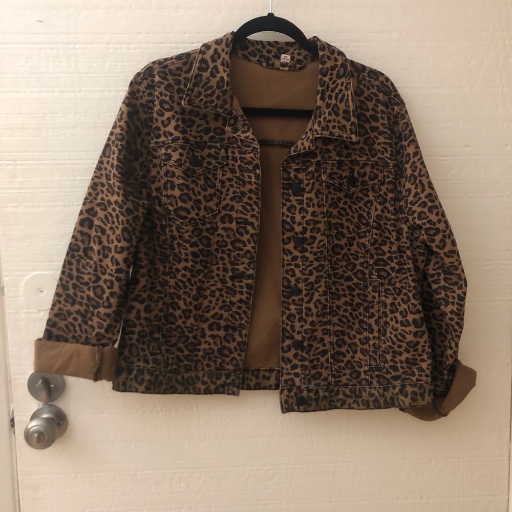 Cheetah Jean Jacket